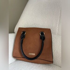 Call It Spring mini Brown and Black and gold tote